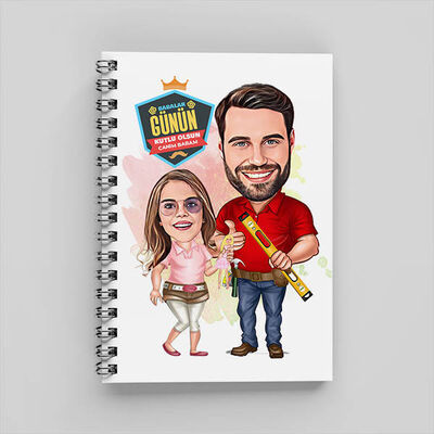 Mimar Baba ve Kızı Karikatürlü Defter - 1