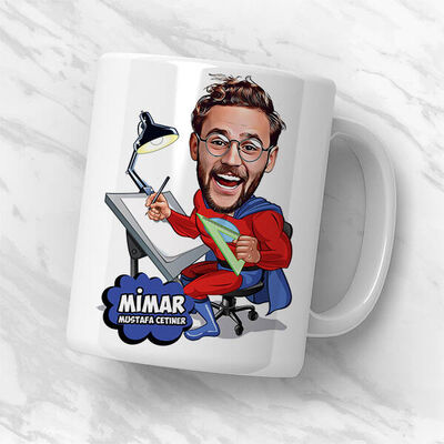 Mimar Karikatürlü Konsept Ofis Hediye Kutusu - 2