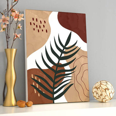 Modern Leaf Sanatsal Kanvas Tablo - 1