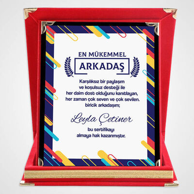 Mükemmel Arkadaş Plaketi - 1