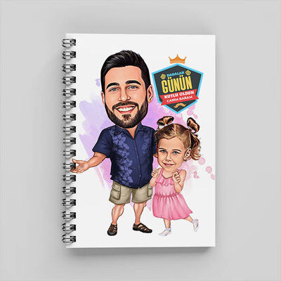 Mükemmel Baba ve Kızı Karikatürlü Defter - 1