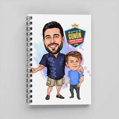 Mükemmel Baba ve Oğlu Karikatürlü Defter - 1