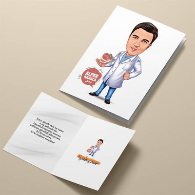 Mükemmel Diş Hekimi Karikatürlü Tebrik Kartı - 4