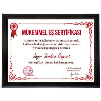 Mükemmel Eş Sertifikası - 1