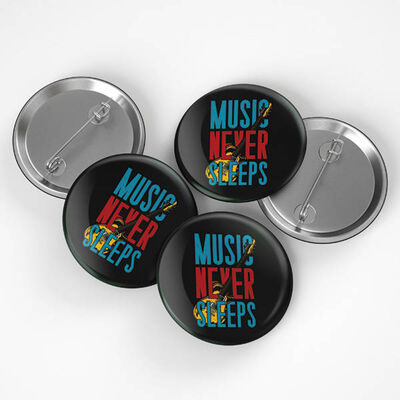 Music Never Sleeps Buton Rozet - 1
