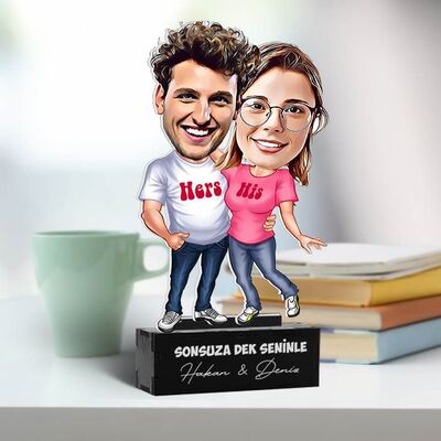 Mutlu Aşıklar Karikatürlü Biblo - 3