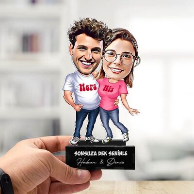 Mutlu Aşıklar Karikatürlü Biblo - 1