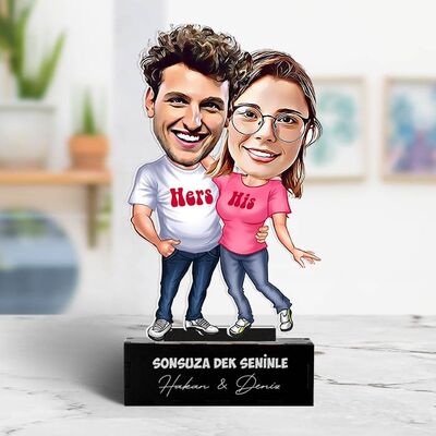 Mutlu Aşıklar Karikatürlü Biblo - 5