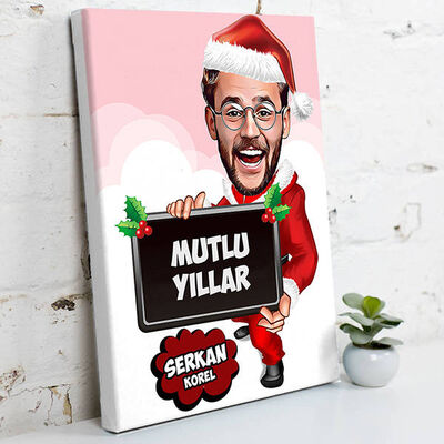 Mutlu Bir Yıl Dilerim Kanvas Tablo - 1