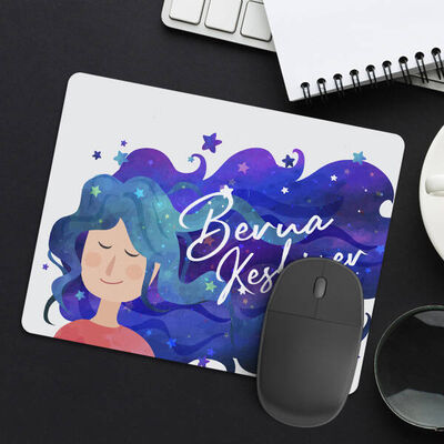 Mutlu Kadın İsimli Mousepad - 1