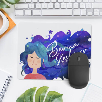 Mutlu Kadın İsimli Mousepad - 3