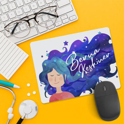 Mutlu Kadın İsimli Mousepad - 4