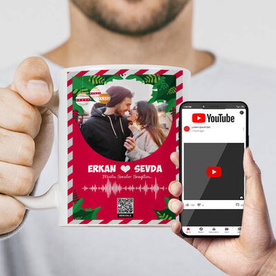 Mutlu Yıllar Aşkım Ses İzi Kupa Bardak - 1