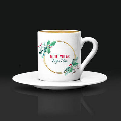 Mutlu Yıllar İsimli Kahve Fincanı - 1