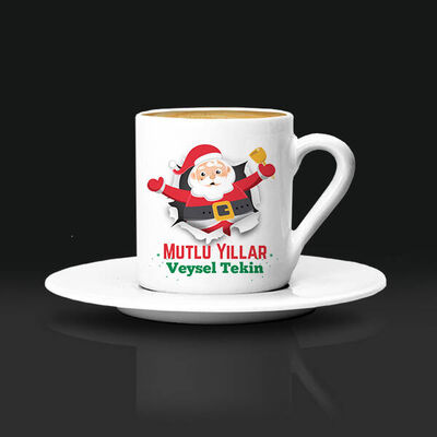 Mutlu Yıllar Noel Baba Kahve Fincanı - 1