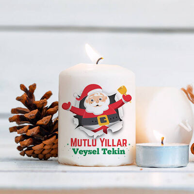 Mutlu Yıllar Noel Baba Mumu - 1