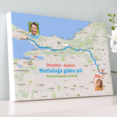 Kişiye Özel Mutluluğa Giden Yol Kanvas Tablo - 1