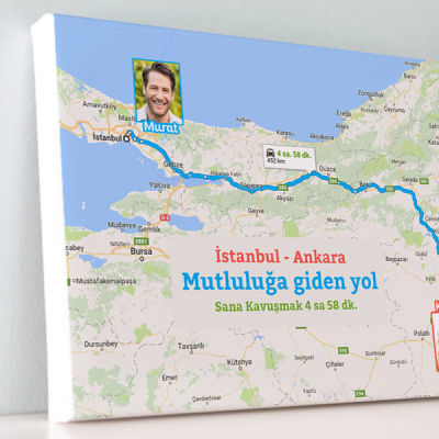 Kişiye Özel Mutluluğa Giden Yol Kanvas Tablo - 2