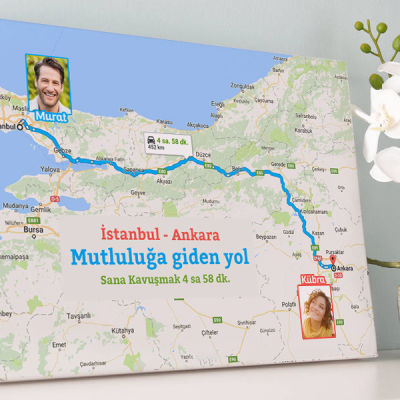Kişiye Özel Mutluluğa Giden Yol Kanvas Tablo - 3