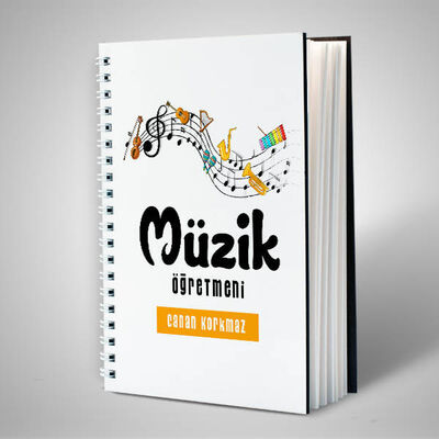 Müzik Öğretmenine Özel İsimli Defter - 1