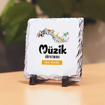 Müzik Öğretmenlerine Hediye Taş Baskı - 1