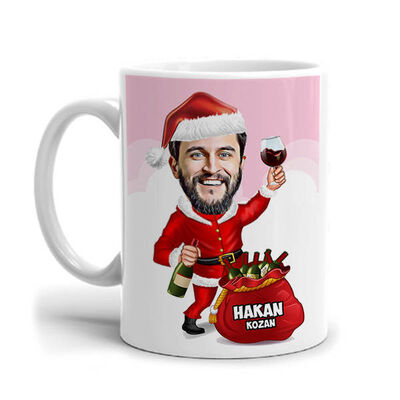Neşeli Bir Yıl Olsun Karikatürlü Kupa Bardak - 1