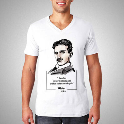 Nikola Tesla Esprili Tişört - 1