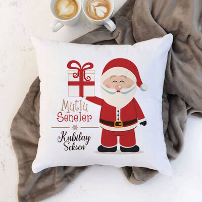Noel Baba İkonlu Yılbaşı Yastığı - 1