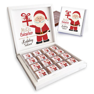 Noel Baba Temalı İsme Özel Kutu Çikolata - 1