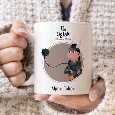 Oğlak Burcu Erkeğe Hediye Kupa Bardak - 1