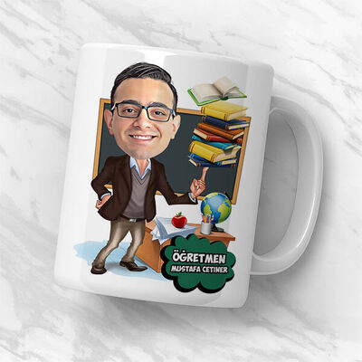 Öğretmen Karikatürlü Konsept Hediye Kutusu - 2