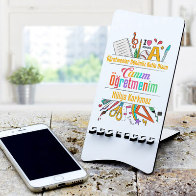 Öğretmene Özel Hediye Telefon Standı - 1