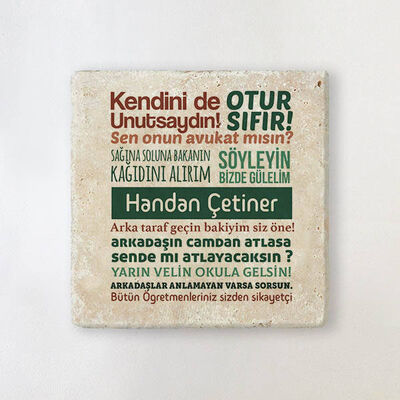 Öğretmenimin Klasik Sözleri Bardak Altlığı - 1