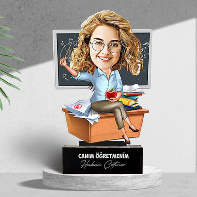 Öğretmenlerin Birtanesi Karikatürlü Biblo - 1