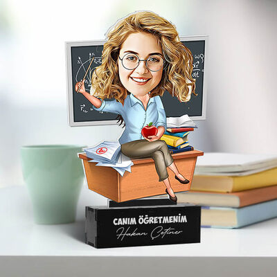 Öğretmenlerin Birtanesi Karikatürlü Biblo - 3