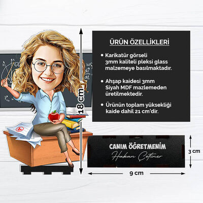 Öğretmenlerin Birtanesi Karikatürlü Biblo - 6