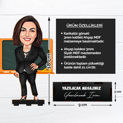 Öğretmenlerin En Güzeli Karikatürlü Biblo - 2
