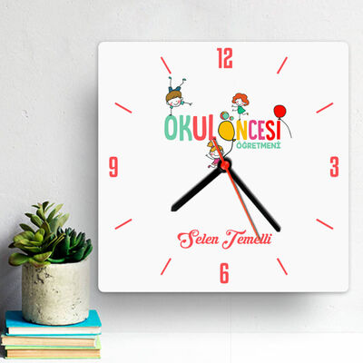 Okul Öncesi Öğretmenine Özel Duvar Saati - 1