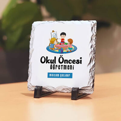 Okul Öncesi Öğretmenlerine Hediye Taş Baskı - 1