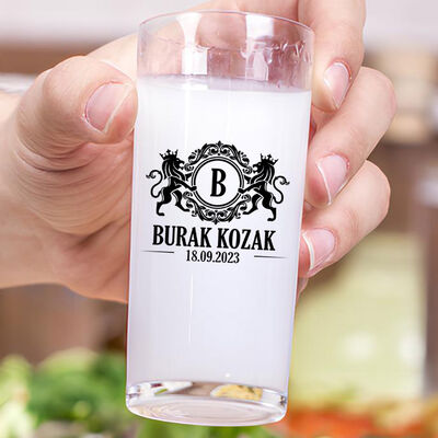 Orijinal Tasarım İsme Özel İkili Hediyelik Rakı Bardağı - 3