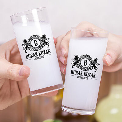 Orijinal Tasarım İsme Özel İkili Hediyelik Rakı Bardağı - 2