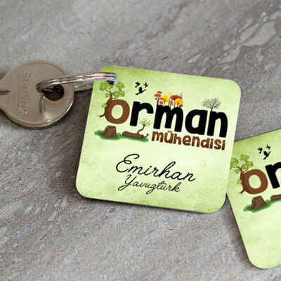 Orman Mühendisine Hediye Anahtarlık - 1