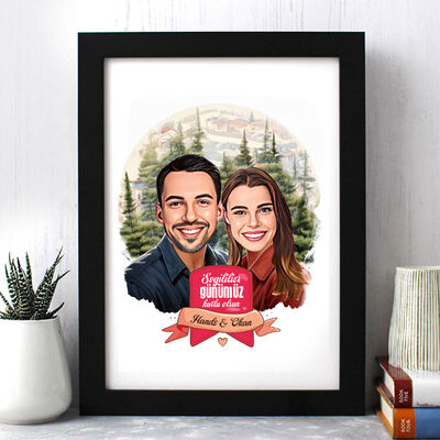 Orman ve Aşkımız Karikatürlü Çerçeve - 1