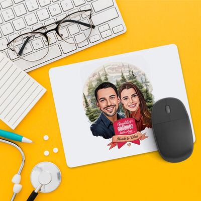 Orman ve Aşkımız Karikatürlü Mousepad - 1