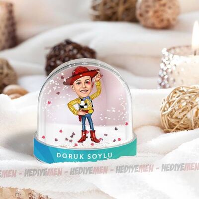 Oyuncak Kovboy Çocuk Karikatürlü Kar Küresi - 1