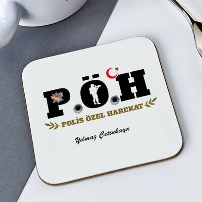 Özel Harekat Polisine Hediye Bardak Altlığı - 1