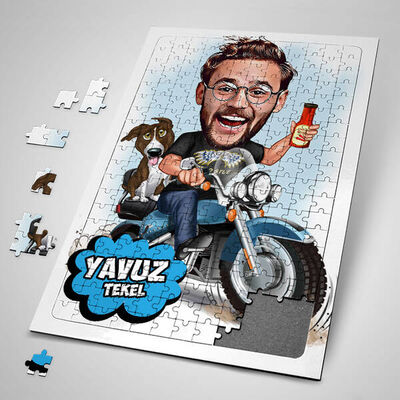 Özgür Ruhlu Adam Karikatürlü Puzzle - 1