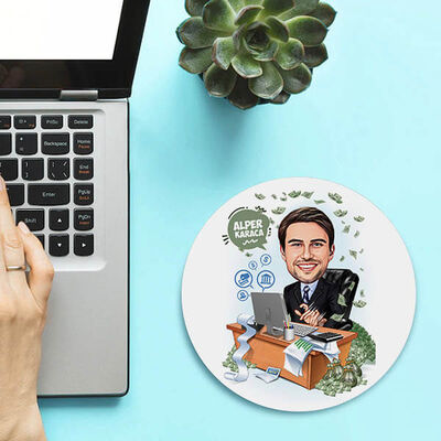 Para Sever Erkek Karikatürlü Mousepad - 1