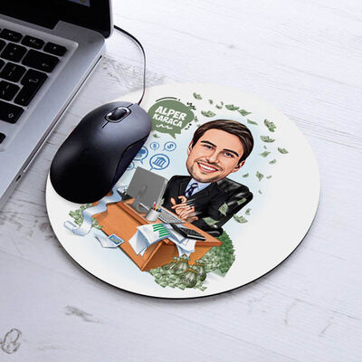 Para Sever Erkek Karikatürlü Mousepad - 2