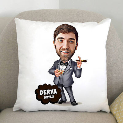 Patron Karikatürlü Yastık - 1